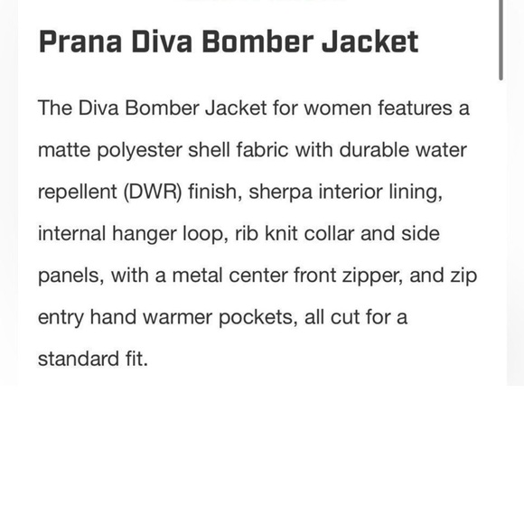 Prana Black Diva Bomber Fleece Jacket Large - Picture 12 of 14